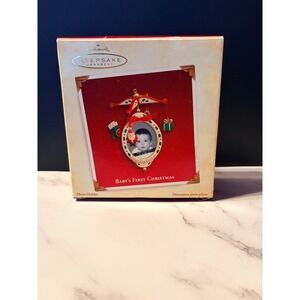 Hallmark Baby's First Christmas Ornament 2005 Red Photo Holder Keepsake Holiday